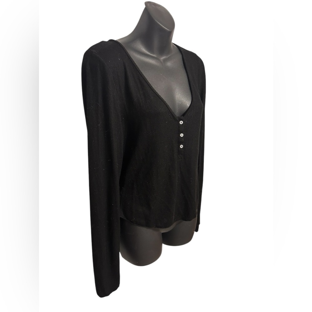 Free people keep it basic black ribbed tee - Picture 5 of 8